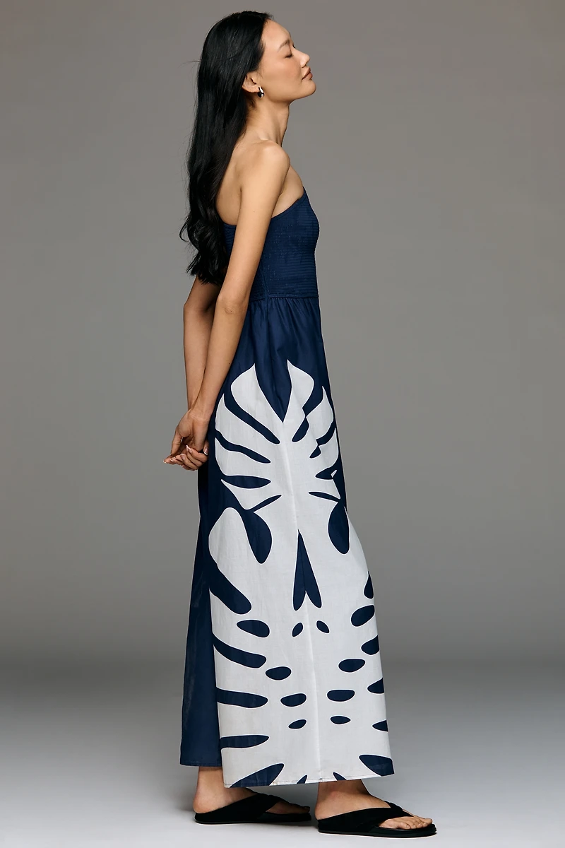 Hutch Cotton One-Shoulder Palm Jumpsuit