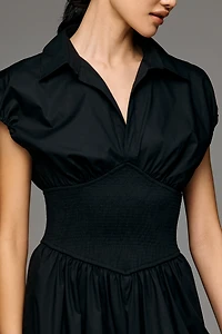 Hutch Wide-Leg Short-Sleeve V-Neck Jumpsuit