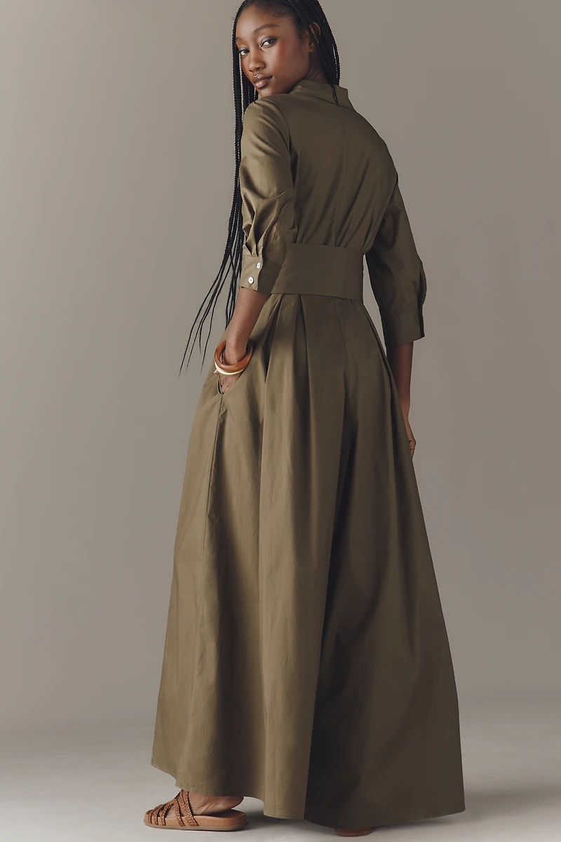 Hutch Poplin Shirt Tie-Waist Jumpsuit