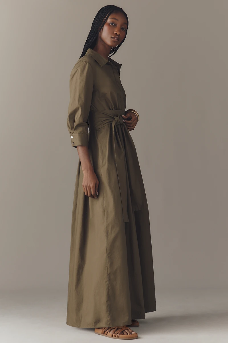 Hutch Poplin Shirt Tie-Waist Jumpsuit