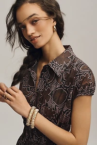 Hutch Printed Short-Sleeve Jumpsuit