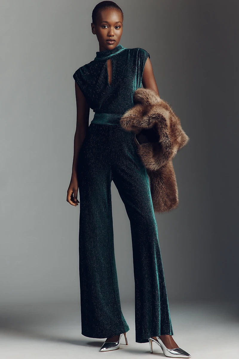Saylor Marion Velvet Sparkle Jumpsuit