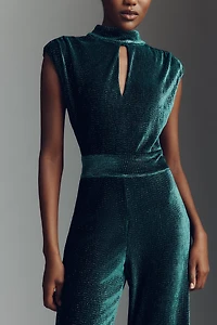 Saylor Marion Velvet Sparkle Jumpsuit