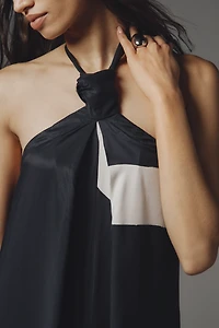 By Anthropologie Waistless Tie-Neck Jumpsuit