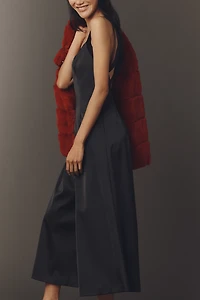 By Anthropologie Satin Wide-Leg Jumpsuit