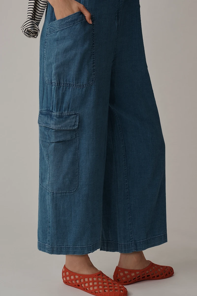Pilcro Zip-Front Wide-Leg Overalls