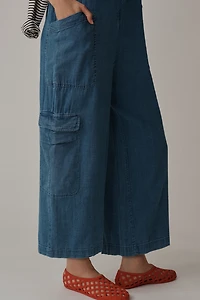 Pilcro Zip-Front Wide-Leg Overalls