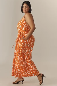 Universal Standard Plus Promenade Linen Blend Wide-Leg Jumpsuit
