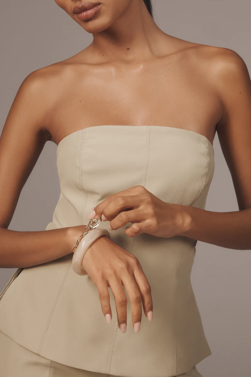 Rare London Petite Strapless Tailored Jumpsuit