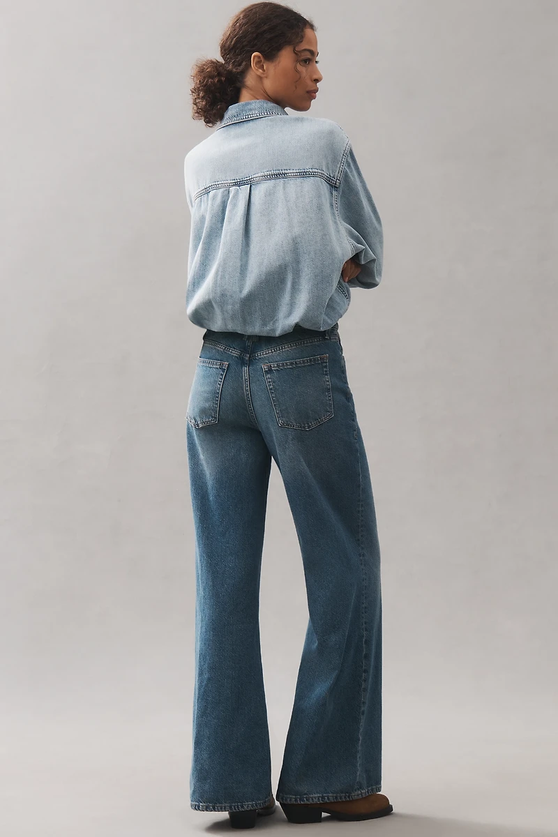 Good American Denim Shirt Jumpsuit