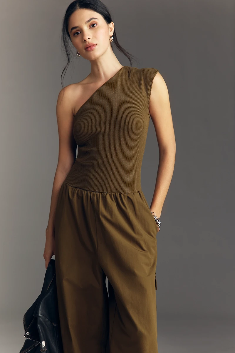 By Anthropologie Asymmetrical Twofer Jumpsuit