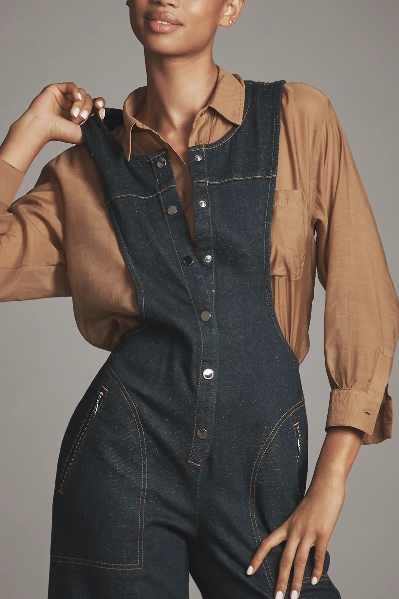 Maeve Button-Front Jumpsuit