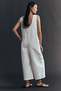 Pilcro Zip-Front Wide-Leg Overalls