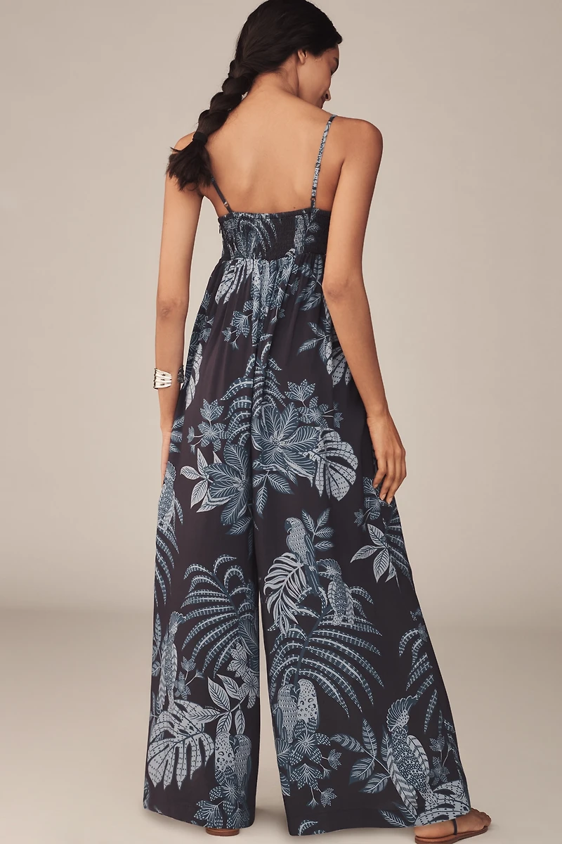 Farm Rio x Anthropologie Waistless Printed Jumpsuit