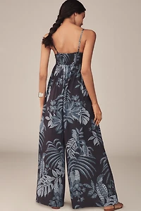 Farm Rio x Anthropologie Waistless Printed Jumpsuit