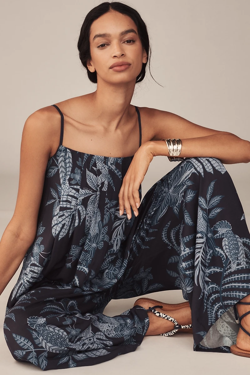 Farm Rio x Anthropologie Waistless Printed Jumpsuit