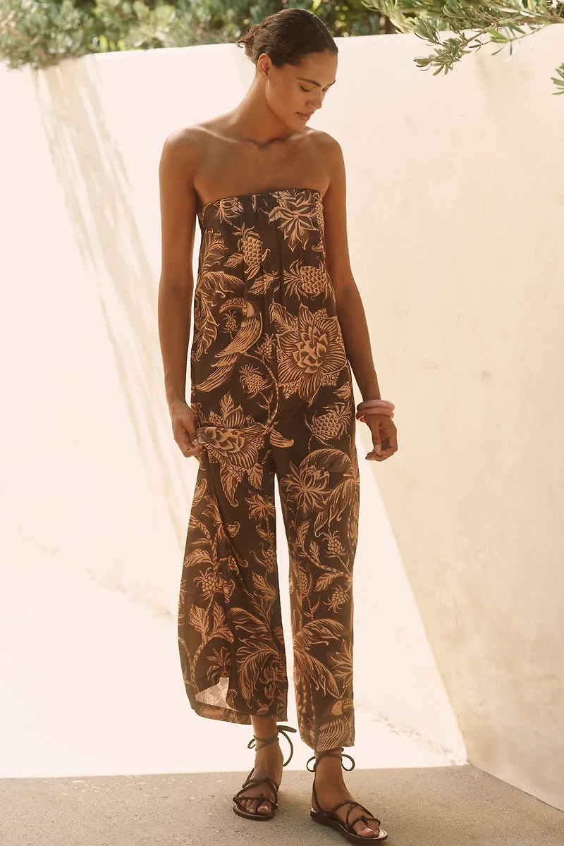 Farm Rio x Anthropologie Strapless Waistless Jumpsuit