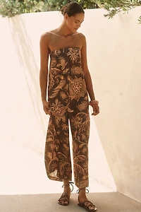 Farm Rio x Anthropologie Strapless Waistless Jumpsuit