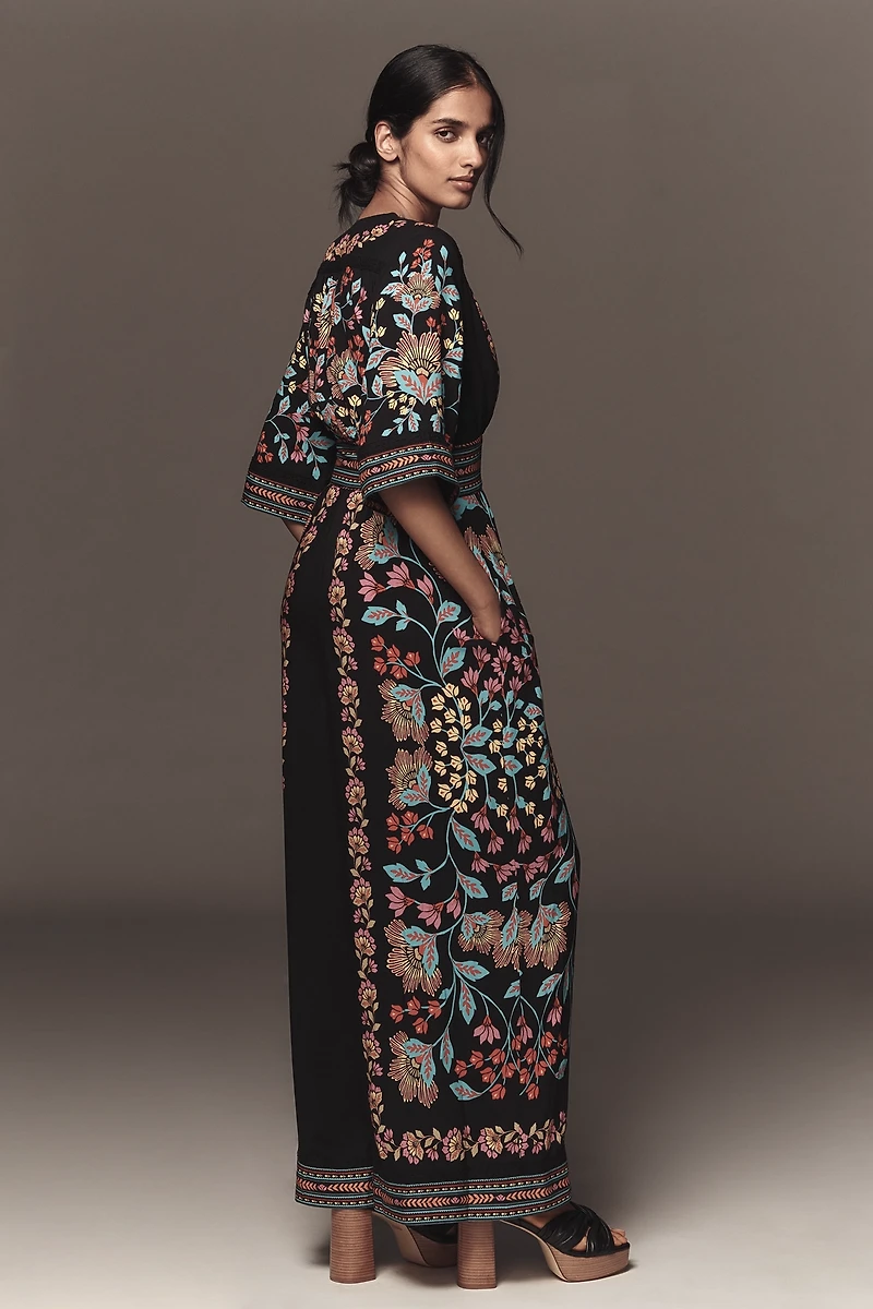 Farm Rio x Anthropologie Printed V-Neck Jumpsuit