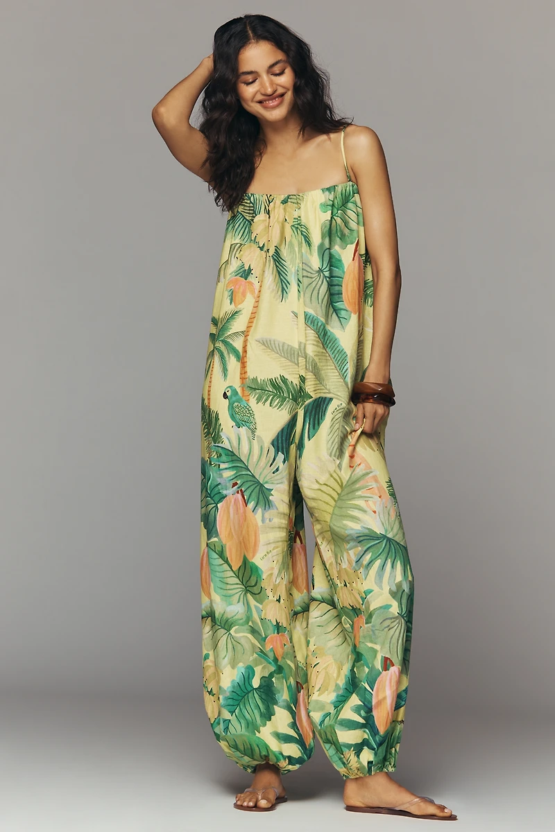 Farm Rio Linen Balloon Jumpsuit