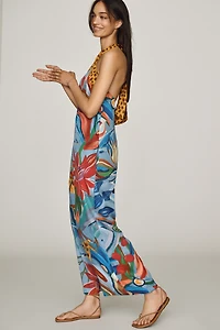 Farm Rio x Anthropologie Printed Halter Jumpsuit