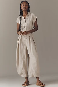 By Anthropologie Linen Shirting Jumpsuit