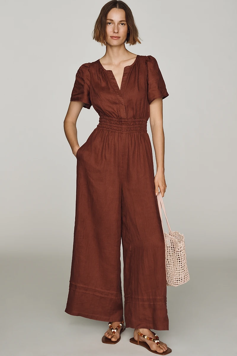 Somerset Linen Wide-Leg Jumpsuit