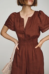 Somerset Linen Wide-Leg Jumpsuit