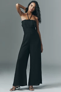 Especia Linen Halter Jumpsuit
