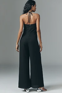 Especia Linen Halter Jumpsuit