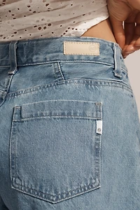 AG Rinna Seamed High-Rise Relaxed Denim Shorts