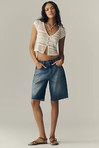 AG Hattie Cotton Denim Shorts