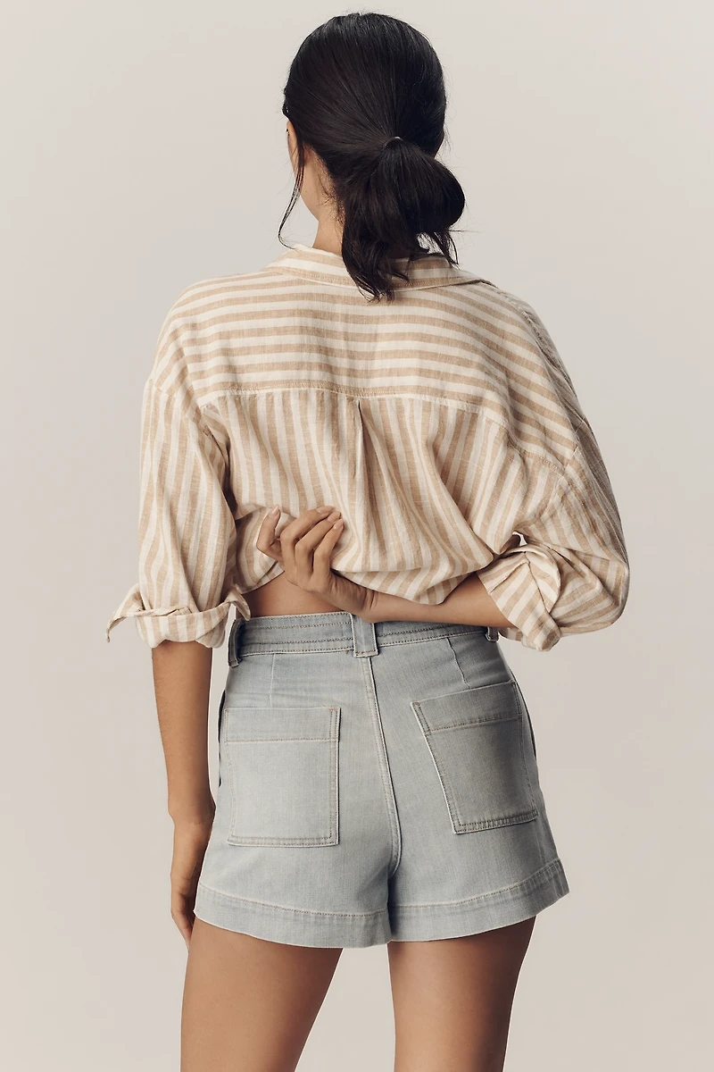 Joe's Jeans Addison Tie-Front Denim Shorts