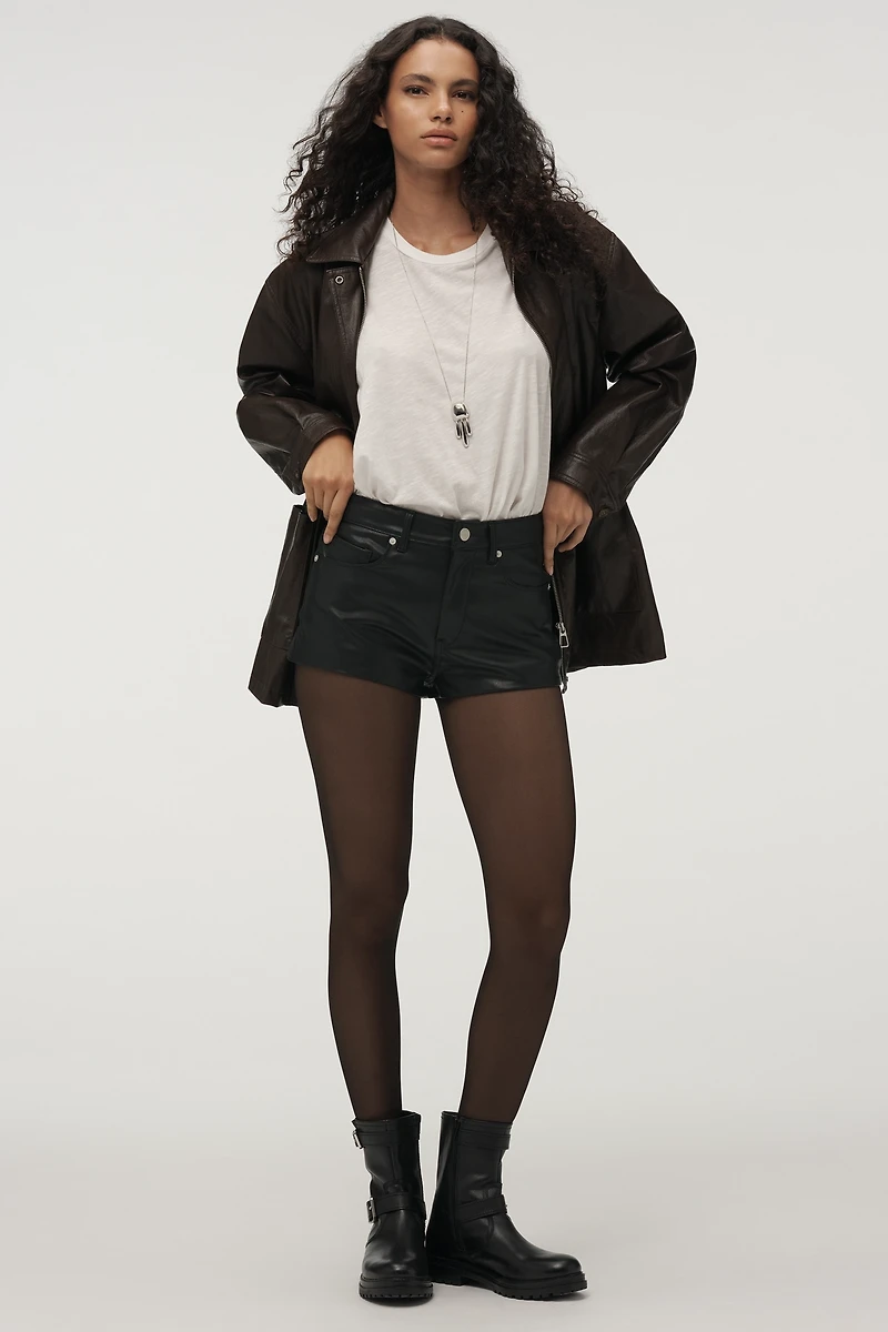 Bl-nk Rock Star Faux-Leather Shorts