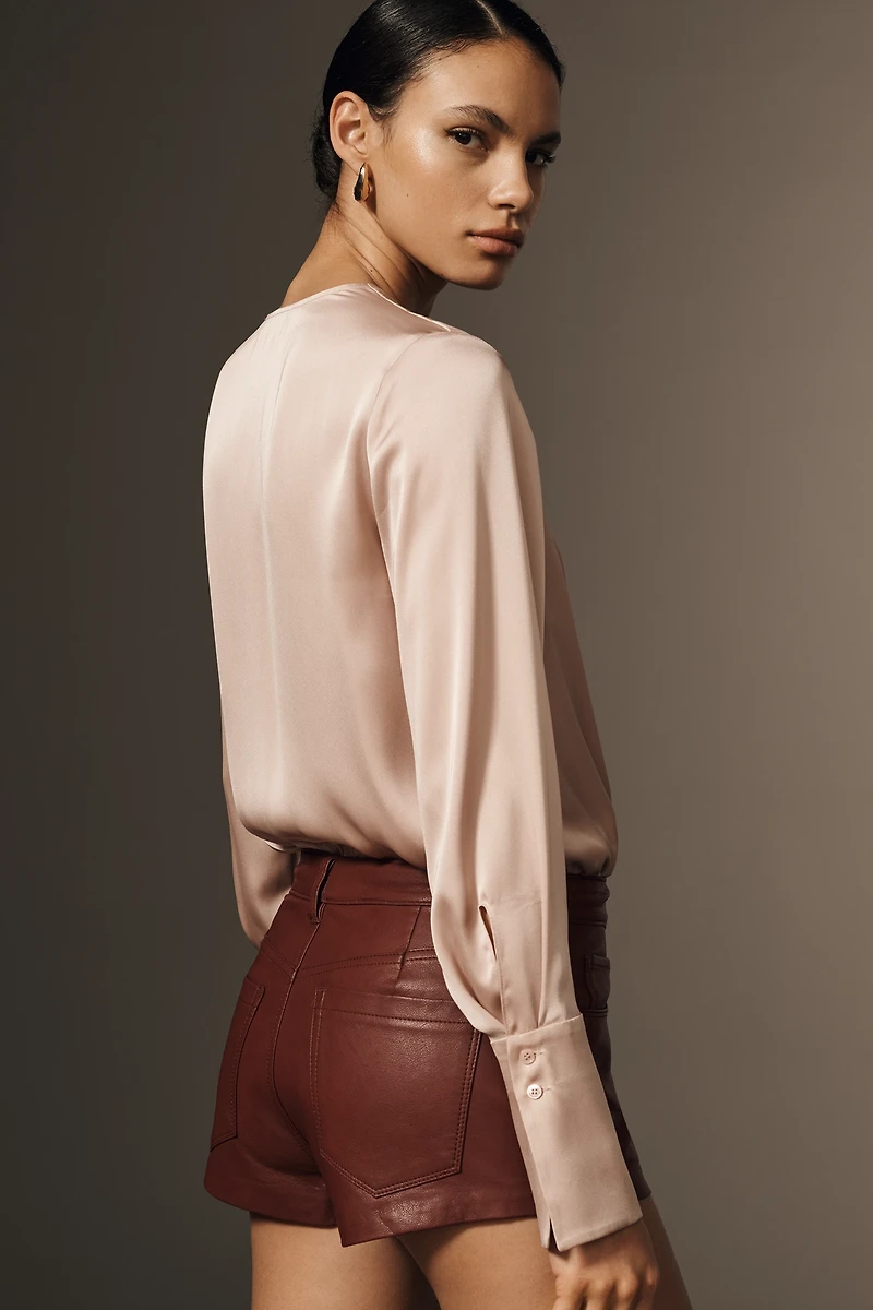 Bl-nk Rock Star Faux-Leather Shorts