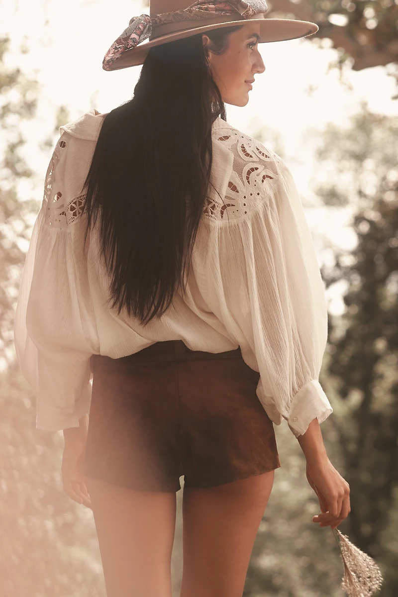 Bl-nk Fortune Cookie Leather Shorts