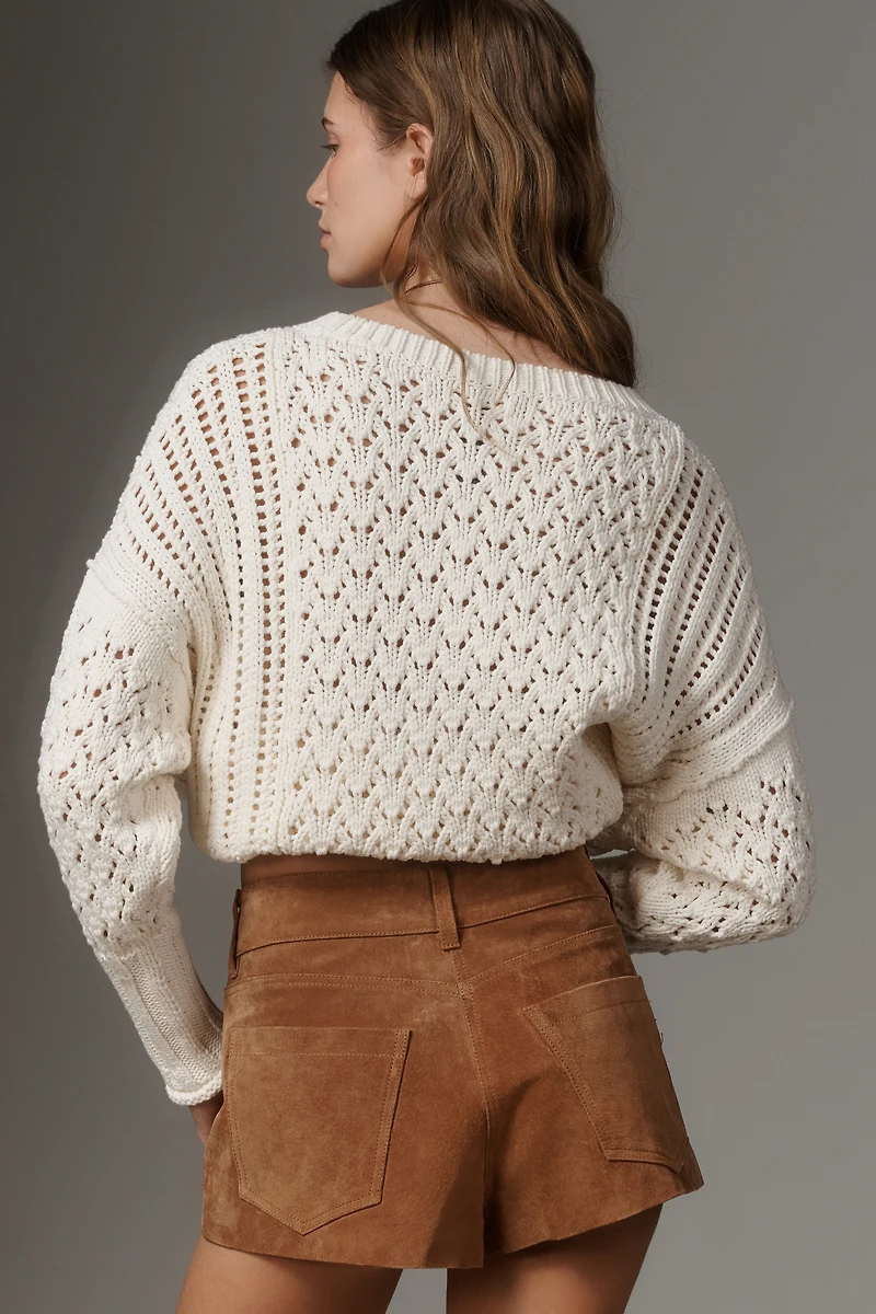 BLANKNYC Fortune Cookie Suede Shorts