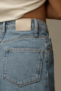 PAIGE Eva High-Rise Polished Long Denim Shorts