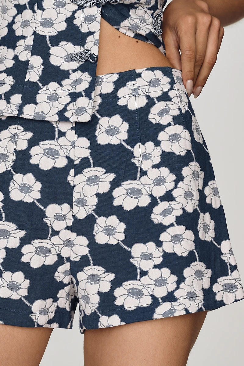 Maeve Mid-Rise Floral Shorts