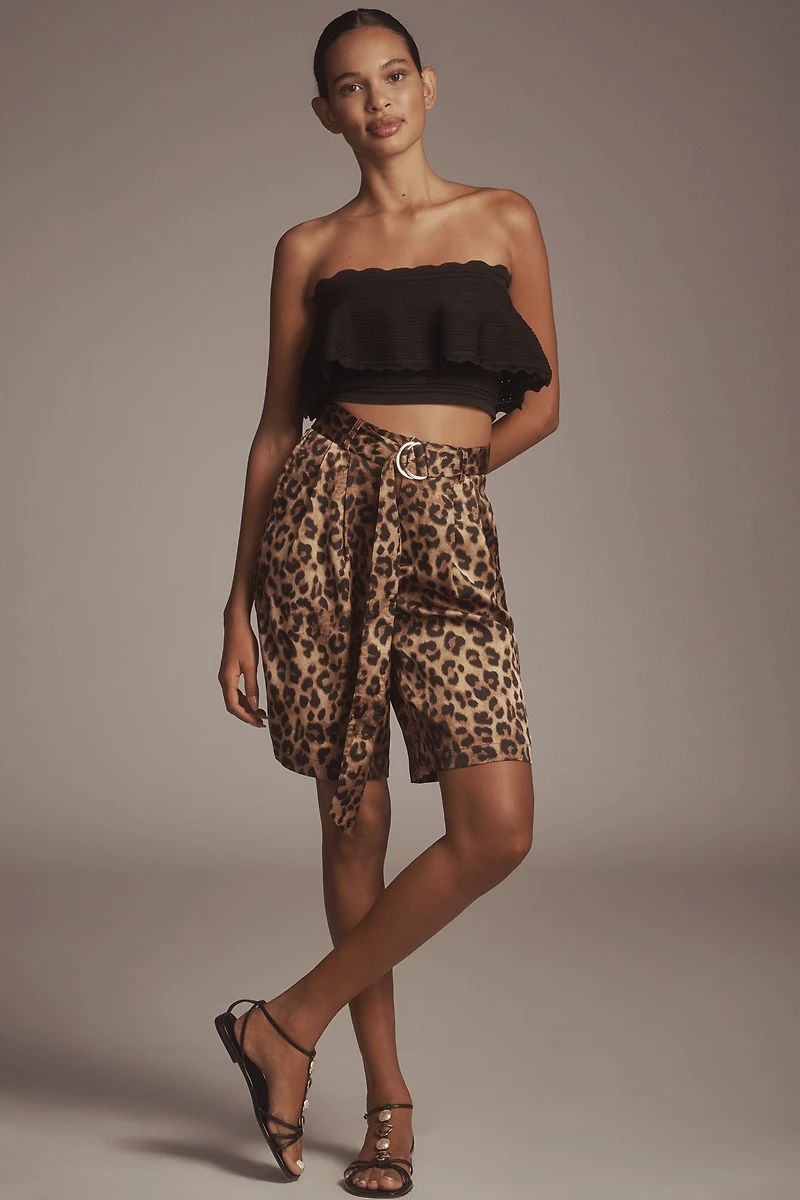 Bishop + Young Silky Belted Bermuda Shorts