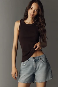 Pilcro Low-Slung Denim Shorts