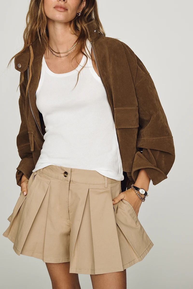 By Anthropologie Flirty Pleated Shorts