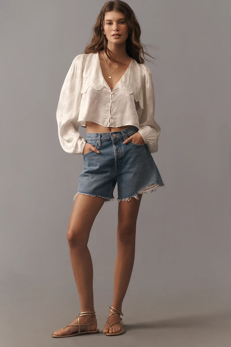 AGOLDE Parker Denim Long Shorts
