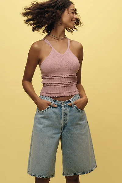 AGOLDE Baggy V-Waist Denim Shorts