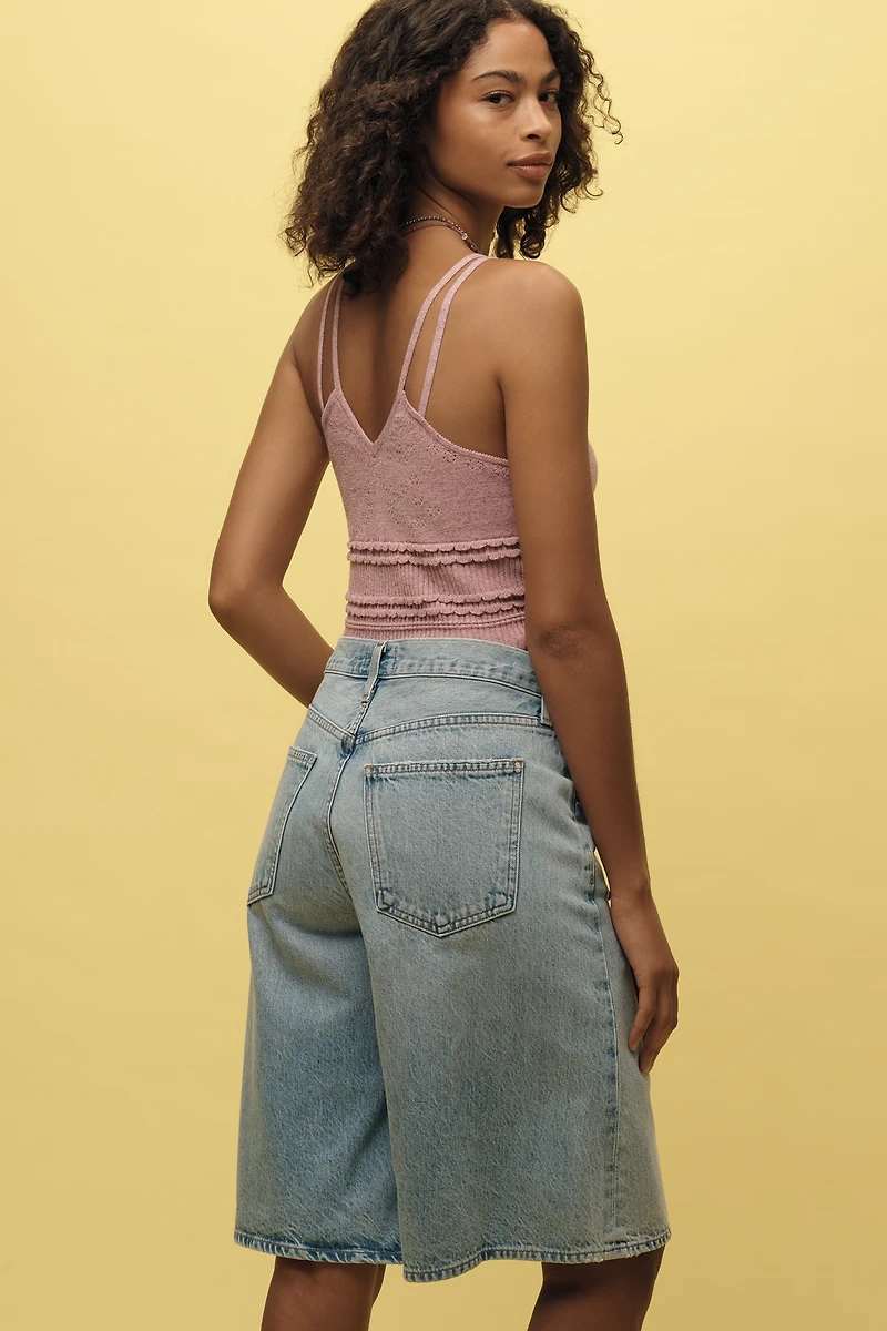 AGOLDE Baggy V-Waist Denim Shorts
