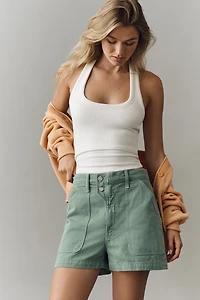 MOTHER Detour Cotton High Rise Shorts