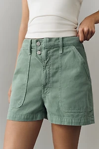 MOTHER Detour Cotton High Rise Shorts