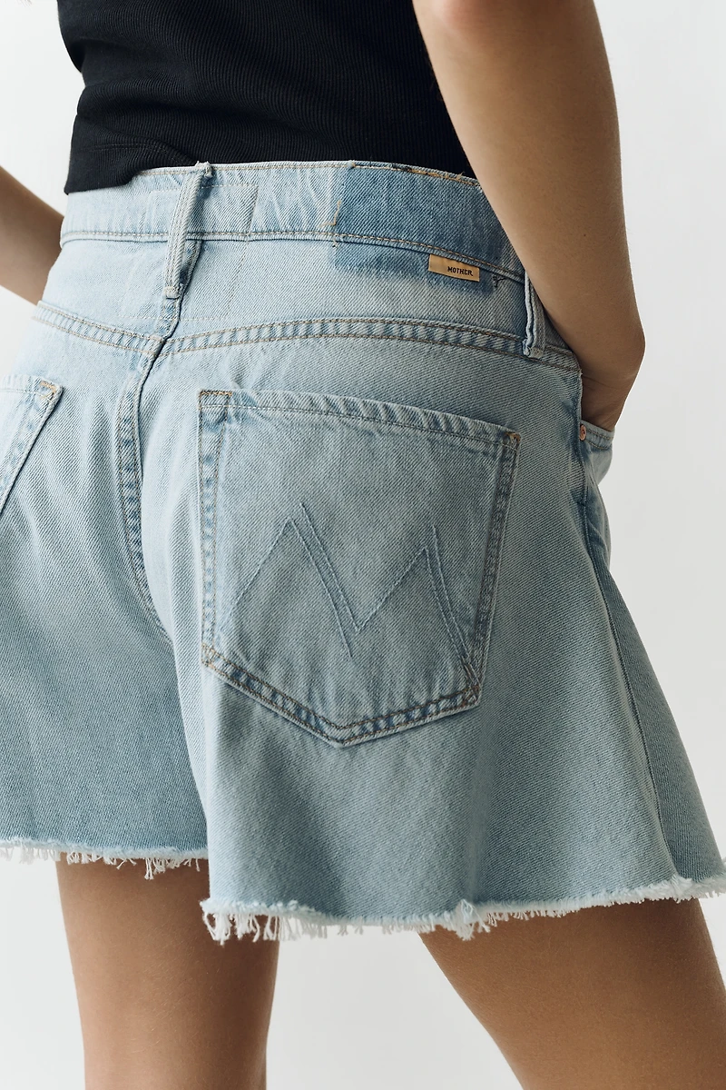 MOTHER Flutter Frayed Denim Shorts