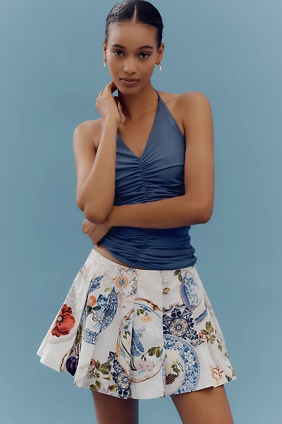 Maeve Printed Pleated Skort
