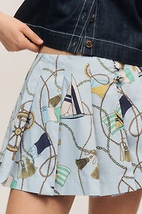 Kiki Printed Pleated Skort by Maeve